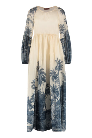 Usuale printed cotton long dress-0